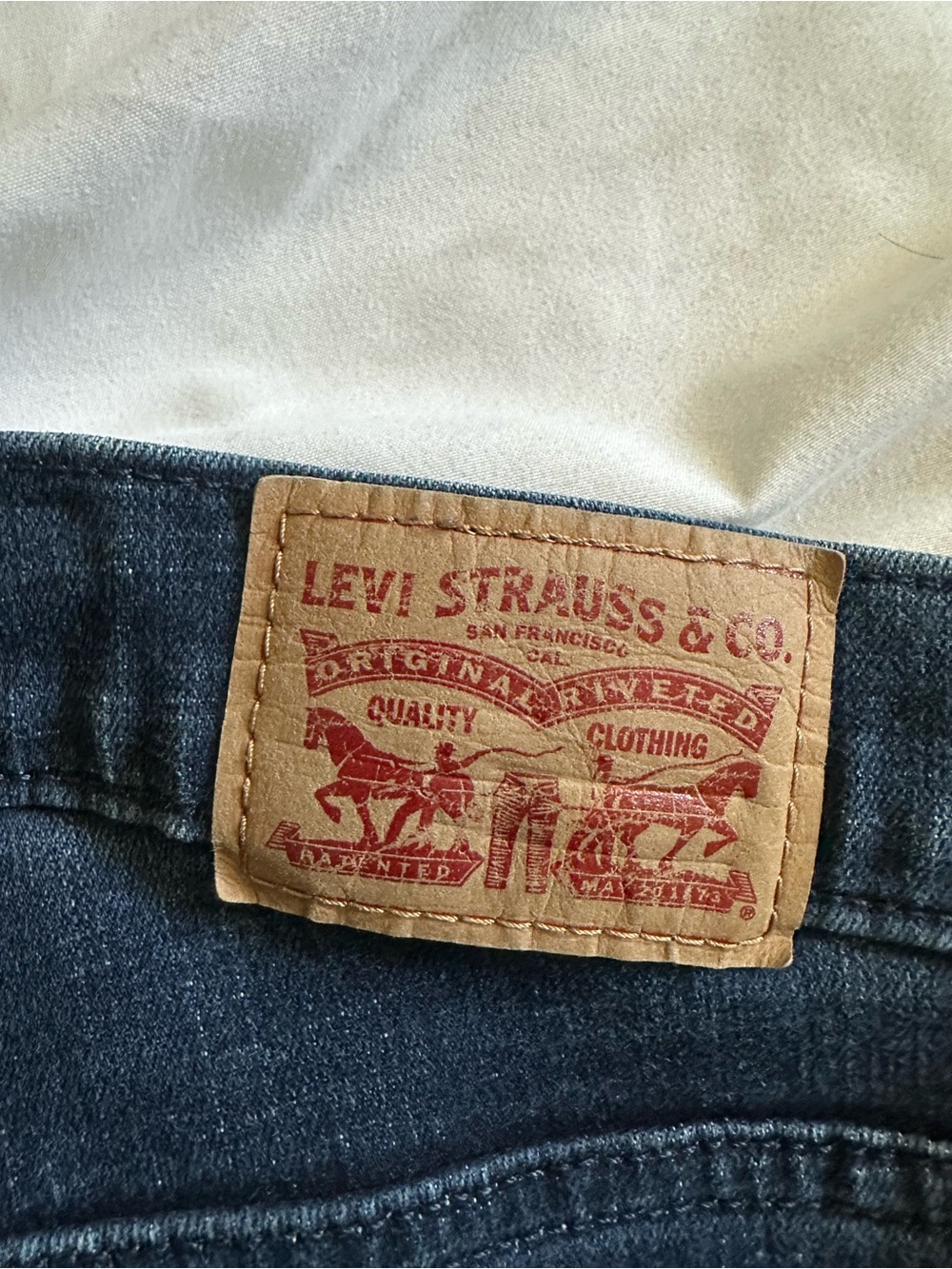 Levis Dark Blue Straight-Leg Jeans - Picture 4 of 7